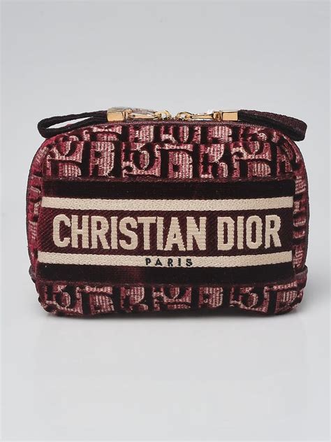 Christian Dior 2021 Velvet Oblique Cosmetic Pouch .